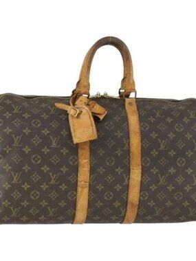 LOUIS VUITTON Monogram Keepall 50 Boston Bag M41426 LV Auth 168555